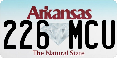 AR license plate 226MCU