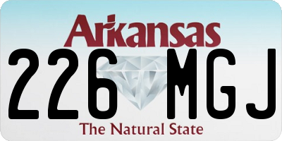 AR license plate 226MGJ