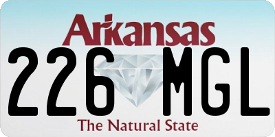 AR license plate 226MGL