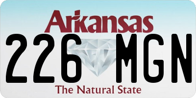 AR license plate 226MGN