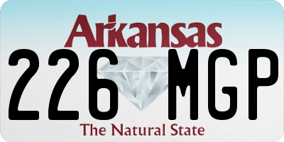 AR license plate 226MGP