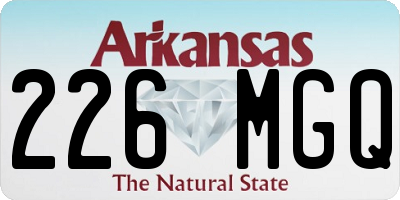 AR license plate 226MGQ
