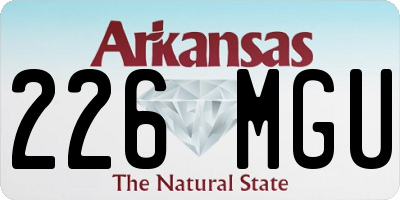 AR license plate 226MGU