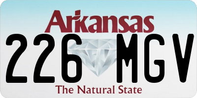 AR license plate 226MGV