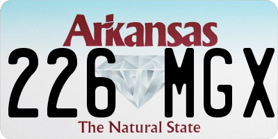 AR license plate 226MGX