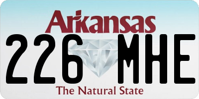 AR license plate 226MHE