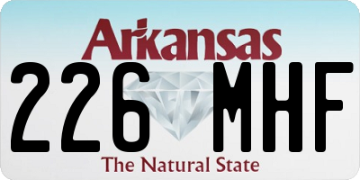 AR license plate 226MHF