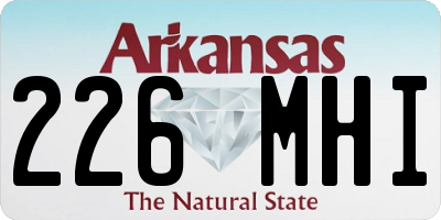 AR license plate 226MHI
