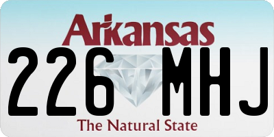 AR license plate 226MHJ