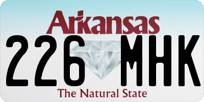 AR license plate 226MHK