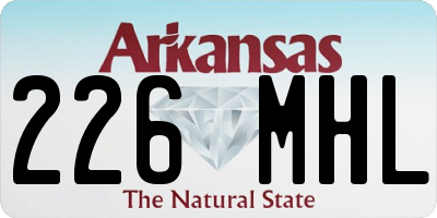 AR license plate 226MHL