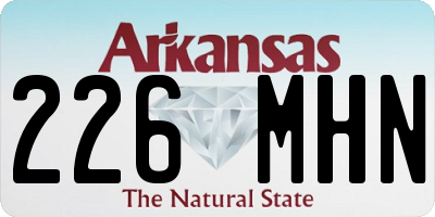 AR license plate 226MHN
