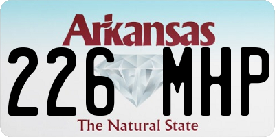 AR license plate 226MHP