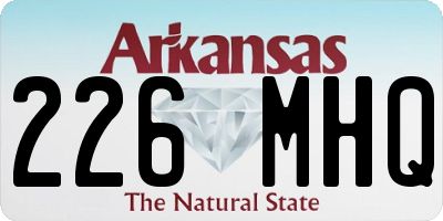AR license plate 226MHQ