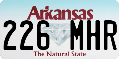 AR license plate 226MHR