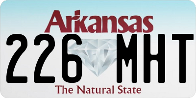 AR license plate 226MHT
