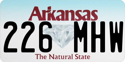 AR license plate 226MHW