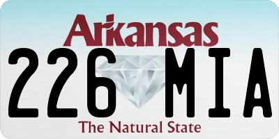 AR license plate 226MIA
