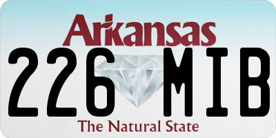 AR license plate 226MIB