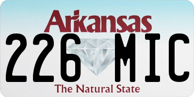 AR license plate 226MIC