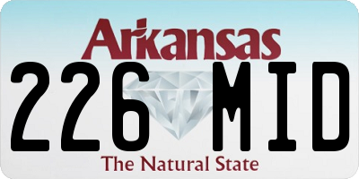 AR license plate 226MID
