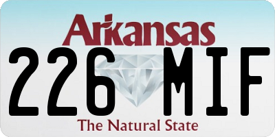AR license plate 226MIF