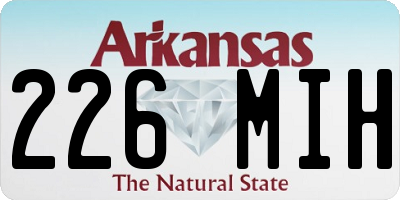 AR license plate 226MIH