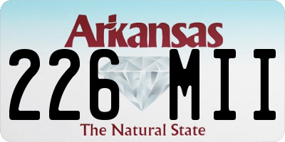 AR license plate 226MII