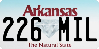 AR license plate 226MIL