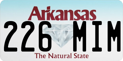 AR license plate 226MIM