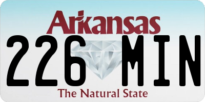 AR license plate 226MIN