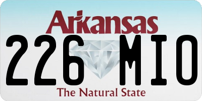 AR license plate 226MIO
