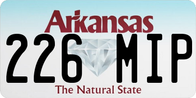 AR license plate 226MIP