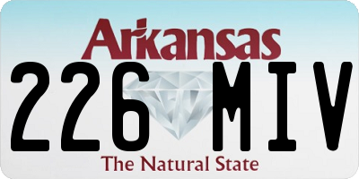 AR license plate 226MIV