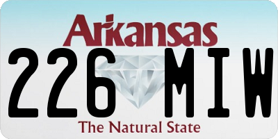 AR license plate 226MIW