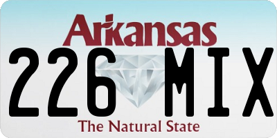 AR license plate 226MIX