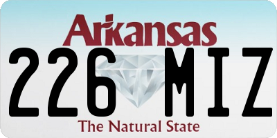 AR license plate 226MIZ