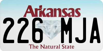 AR license plate 226MJA