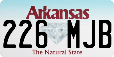 AR license plate 226MJB