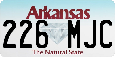 AR license plate 226MJC