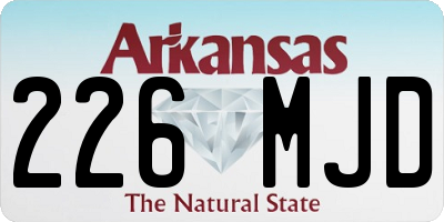 AR license plate 226MJD
