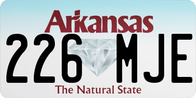 AR license plate 226MJE