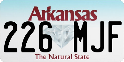 AR license plate 226MJF