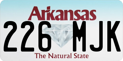 AR license plate 226MJK