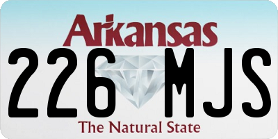AR license plate 226MJS
