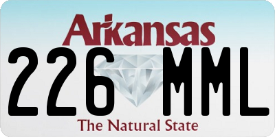 AR license plate 226MML