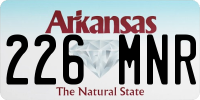 AR license plate 226MNR