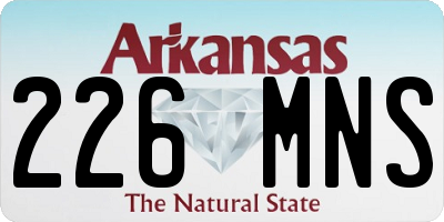 AR license plate 226MNS