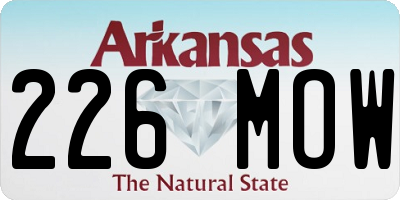 AR license plate 226MOW