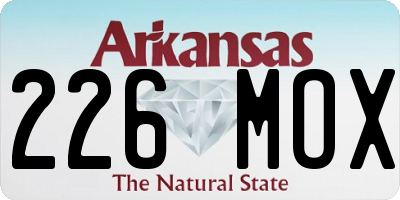 AR license plate 226MOX